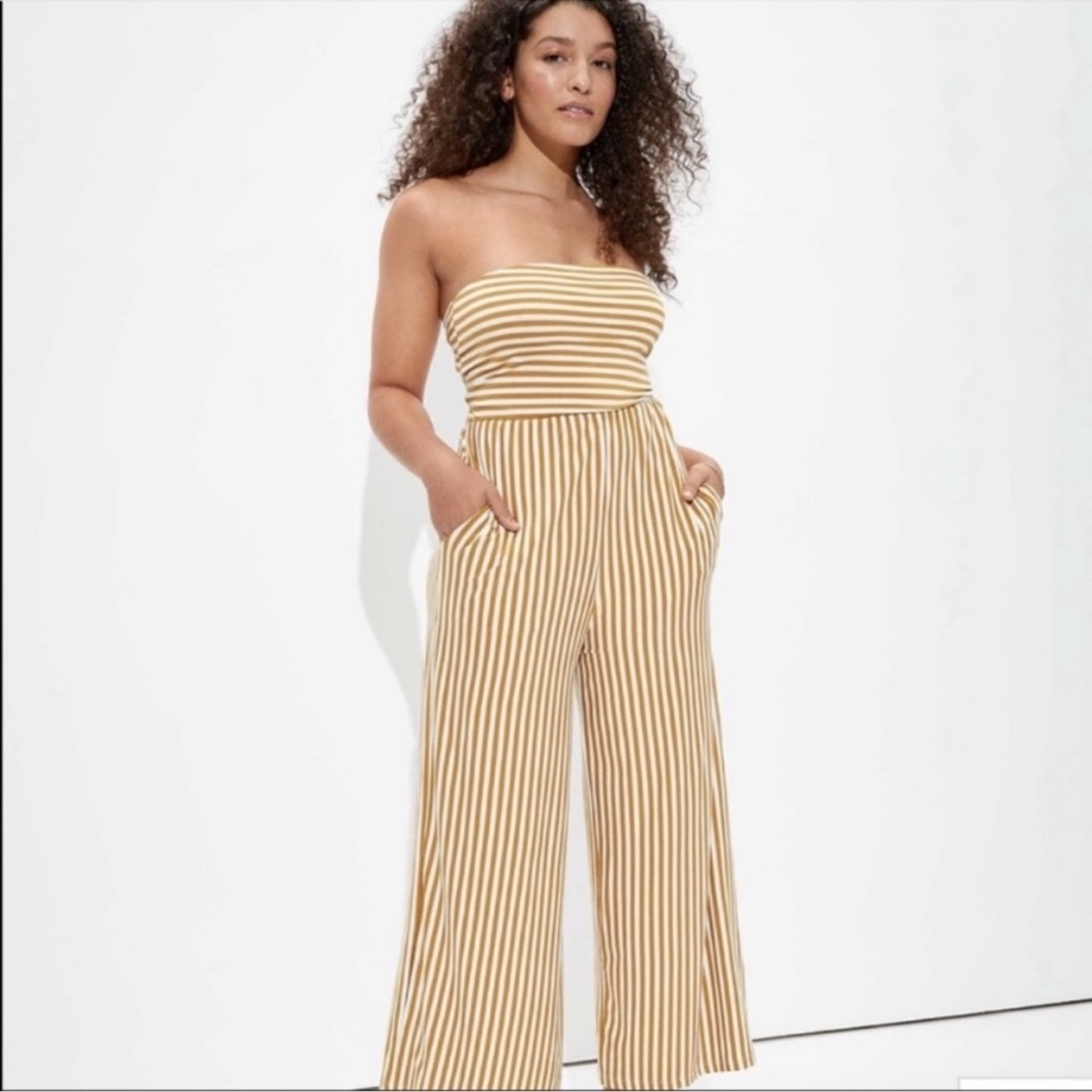 American Eagle Striped Jumpsuit